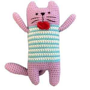 ❌deleting soon❌ handmade cat kitty purple kitten shelf decoration